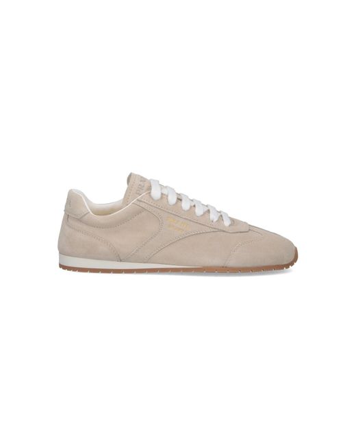 Prada Gray Suede Sneakers