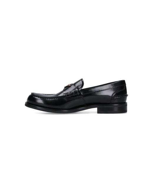 Prada Black Logo Loafers for men