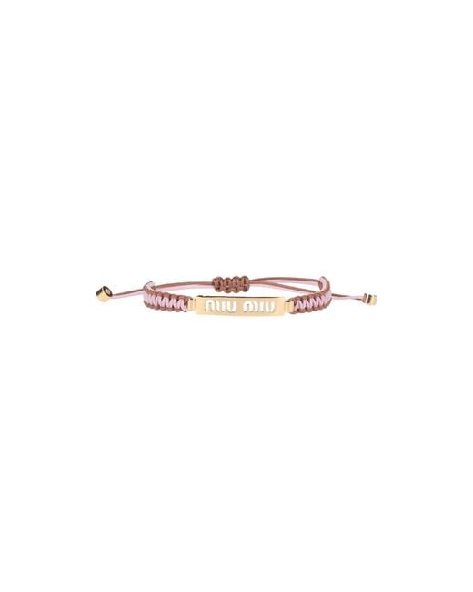 Miu Miu White Logo Bracelet