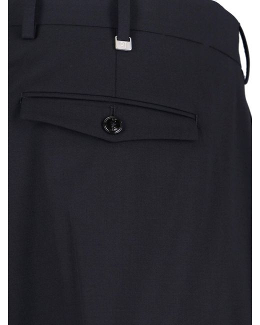 PT Torino Blue Virgin Wool Pants for men