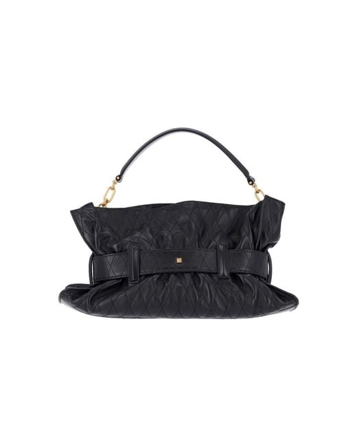 Balmain Blue Large Shoulder Bag "Anthem"