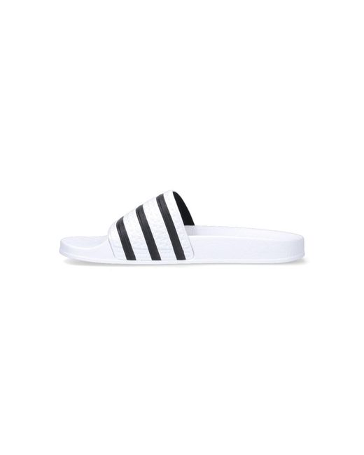 Adidas White Logo Slide Sandals for men