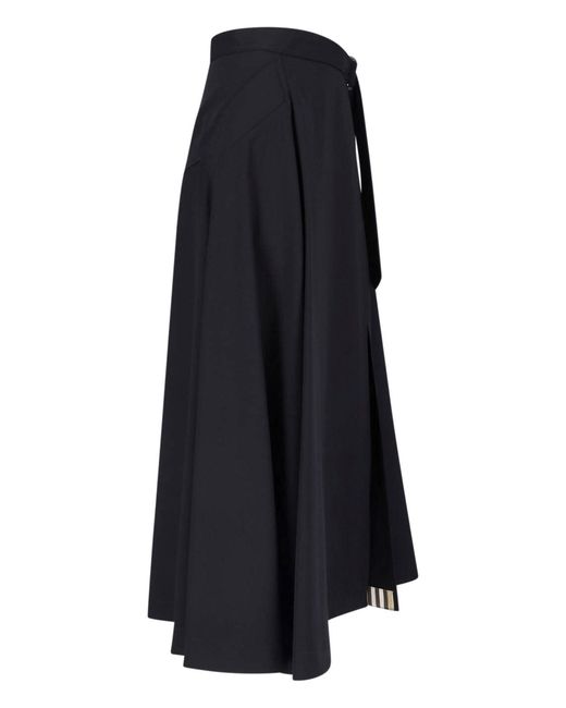 Burberry Blue 100% Wool Skirt For