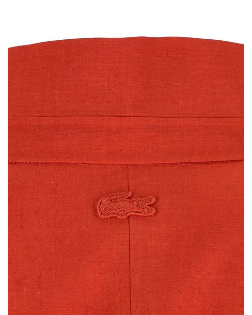 Lacoste Red Technical Taffeta Popover Logo Jacket for men