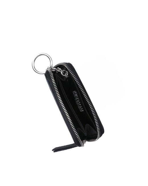 Maison Margiela Black Zip Wallet "Four Stitches"