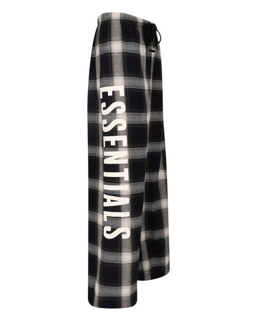 Fear Of God Black Wide Checkered Pants for men