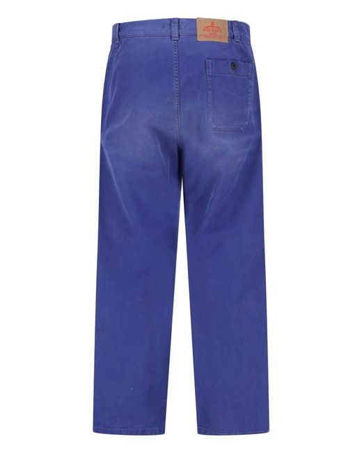 Prada Blue Straight Jeans for men