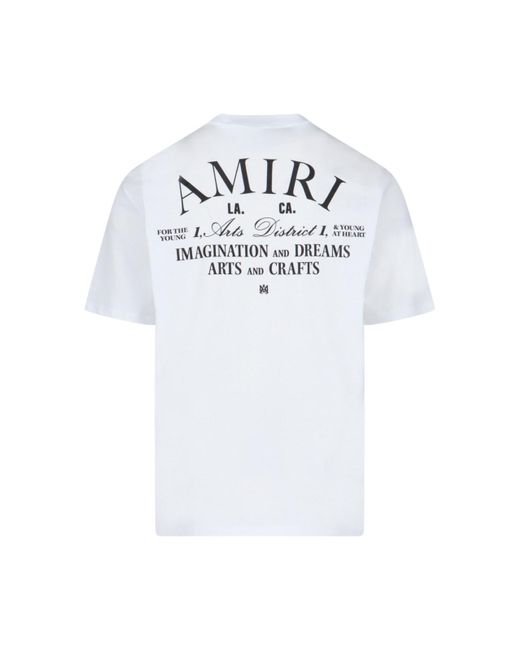 T-Shirt Logo Retro di Amiri in White da Uomo