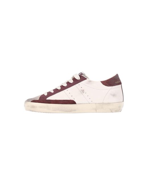Golden Goose Deluxe Brand Pink Distressed Leather Low-Top Sneakers For