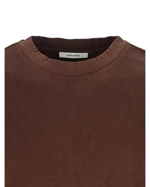 Entire studios Brown Cotton Jersey T-Shirt for men