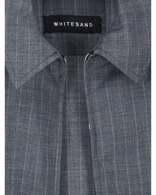 White Sand Blue Zip Jacket for men