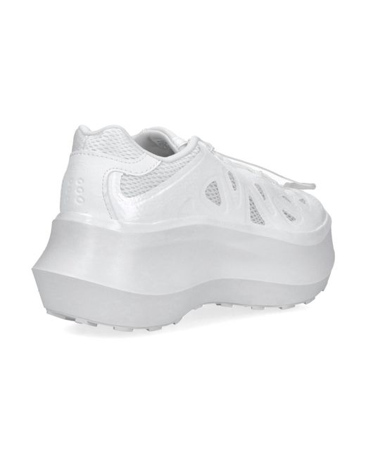 Comme des Garçons White Futuristic Sculpted Sole Mesh Sneakers