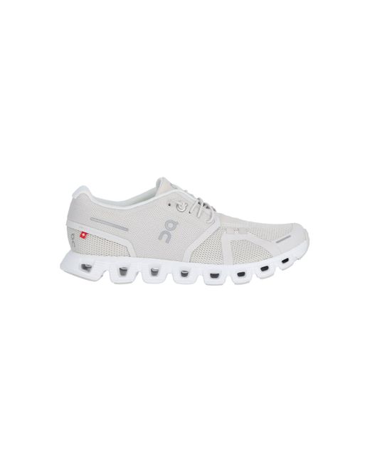 On Shoes White 'cloud 5' Sneakers
