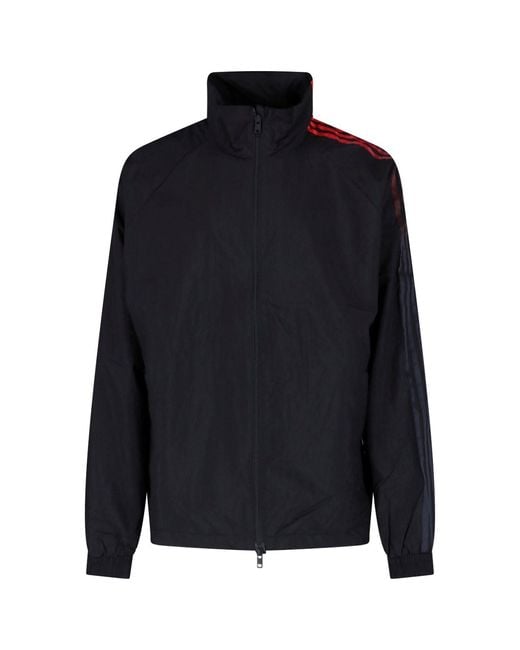 Y-3 Blue Gradient 3 Stripes Zip-Through Knit Sweatshirt for men