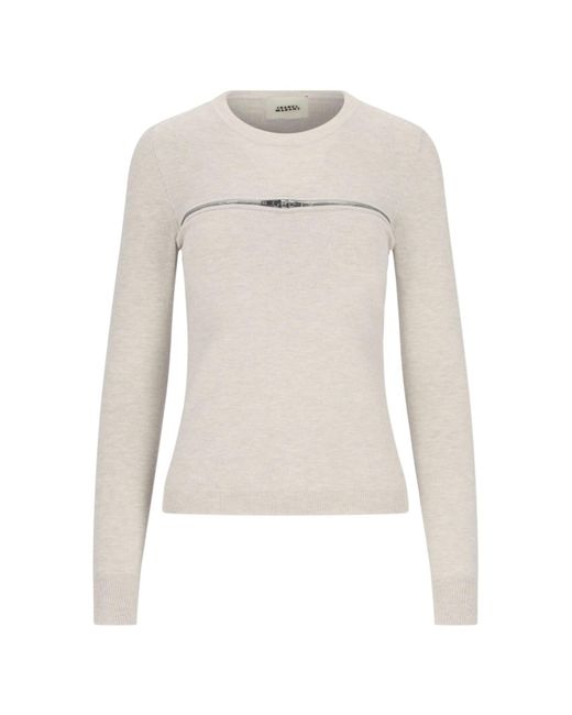 Isabel Marant White Zip Detail Sweater