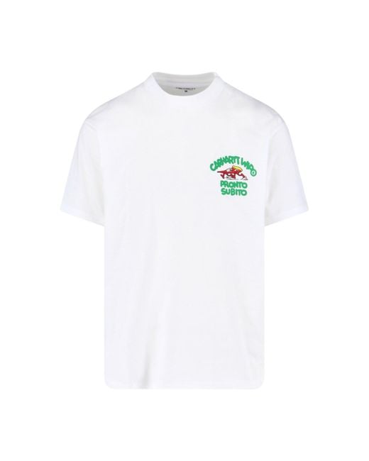T-Shirt "S/S Pronto" di Carhartt in White da Uomo