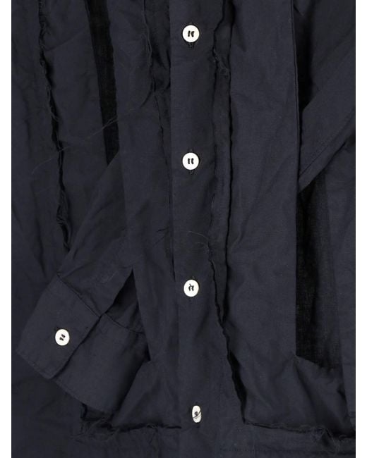 Comme des Garçons Black Textured Panel Midi Dress