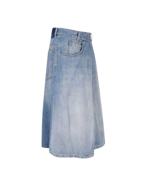 Maison Margiela Blue Denim Midi Skirt