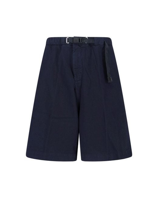 White Sand Blue Belt Shorts for men