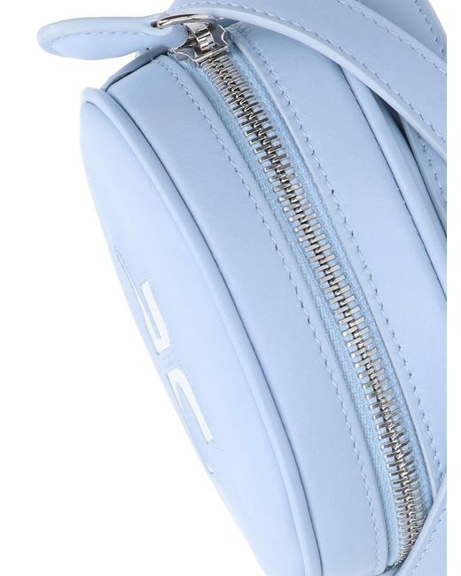 Courreges Blue Round Crossbody Bag