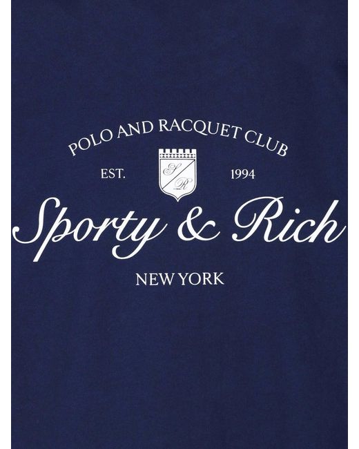 Sporty & Rich Blue T-Shirt Logo "Syracuse"