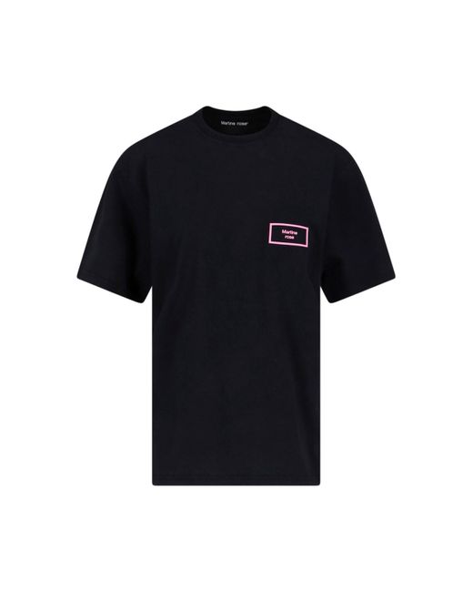 T-Shirt Logo di Martine Rose in Black