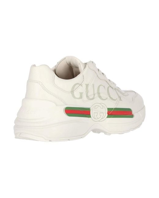 Gucci White Sneakers "Rhyton" for men
