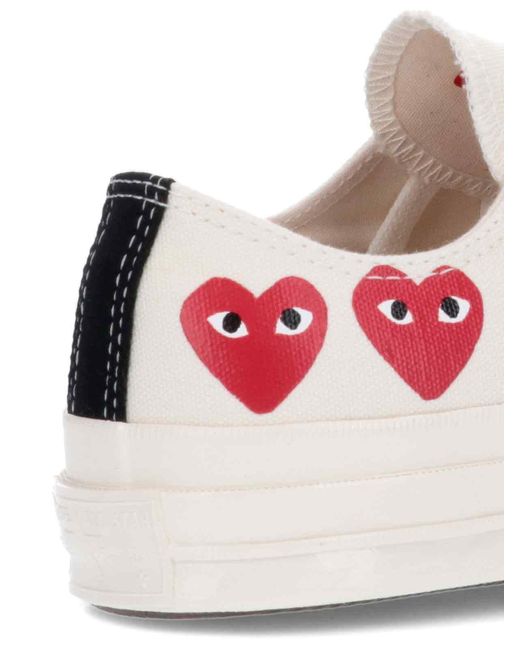 COMME DES GARÇONS PLAY Pink Low "Multi Hearts" Sneakers