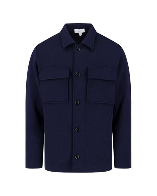 Lardini Blue Virgin Wool Jacket for men