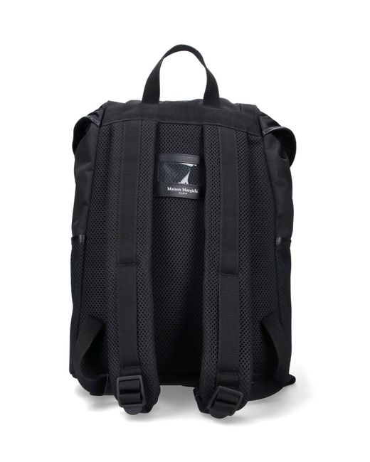 Maison Margiela Black Four Stitches Medium Backpack