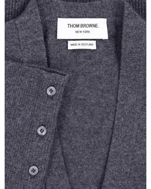 Thom Browne Blue Cardigan "4-Bar"