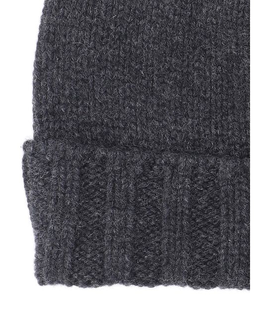 Drumohr Blue Knit Beanie for men