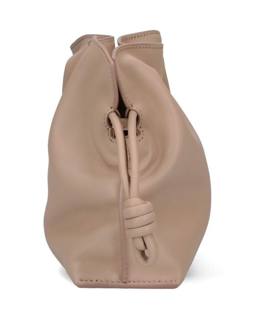Borsa Mini "Flamenco Clutch" di Loewe in Natural