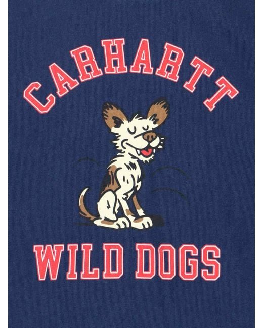 Carhartt Blue Wild Dog Hoodie for men