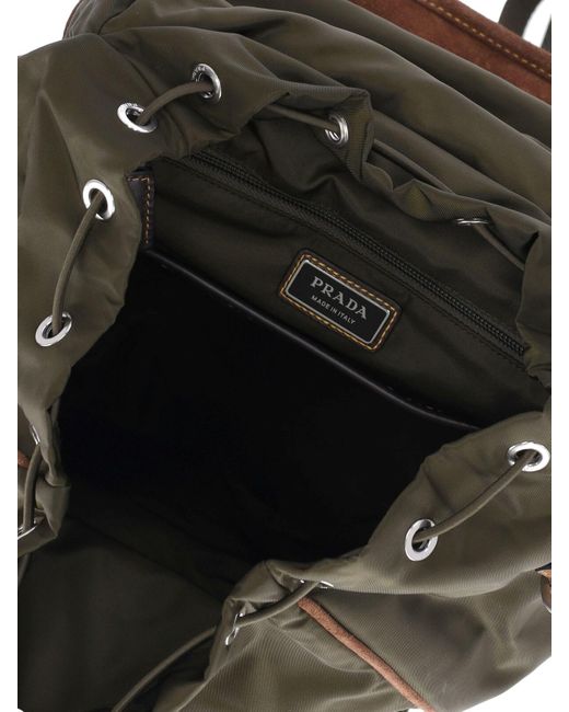 Prada Black Logo Backpack for men