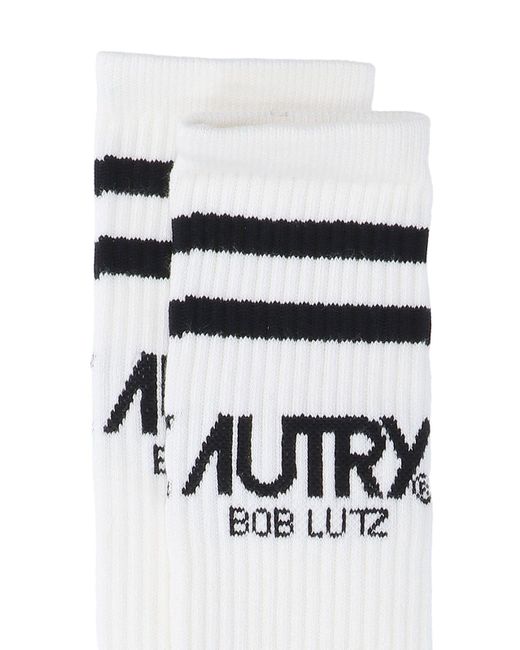 Autry White Logo Socks