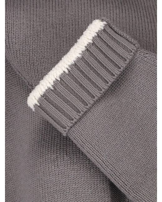 Rick Owens Gray Wool Hooded Jacket