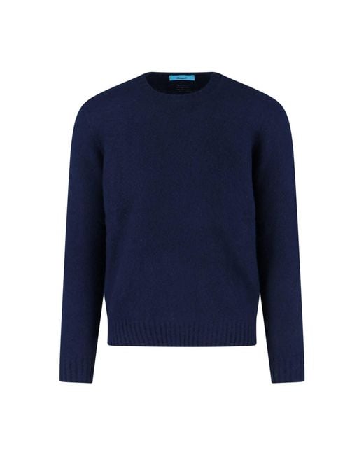 Drumohr Blue Wool Sweater for men
