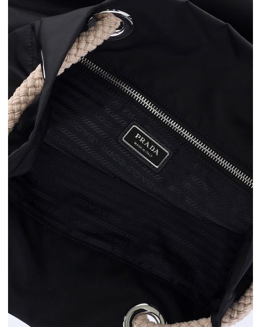 Borsa Tote Media "Mariner" di Prada in Black da Uomo