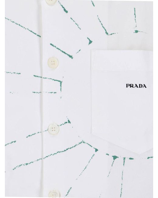 Prada White Logo Shirt for men