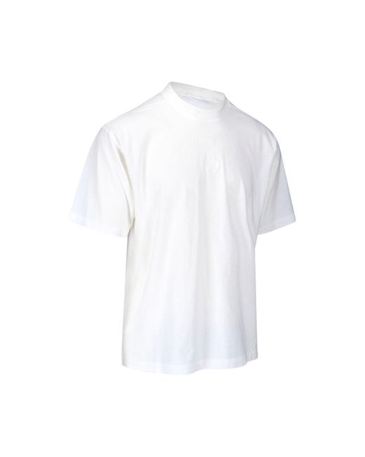 Stone Island White Logo Embroidery T-shirt for men