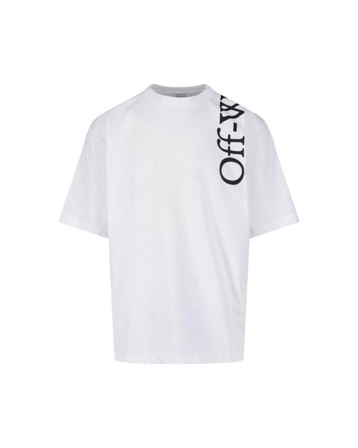 Off-White c/o Virgil Abloh White Distressed 100% Cotton Crewneck T-Shirt for men