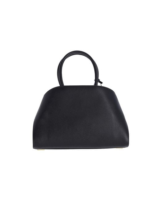 Ferragamo Black Medium Two-Tone Handbag "Hug"