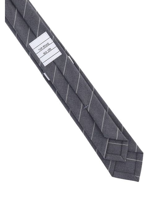 Thom Browne White Wool Tie for men