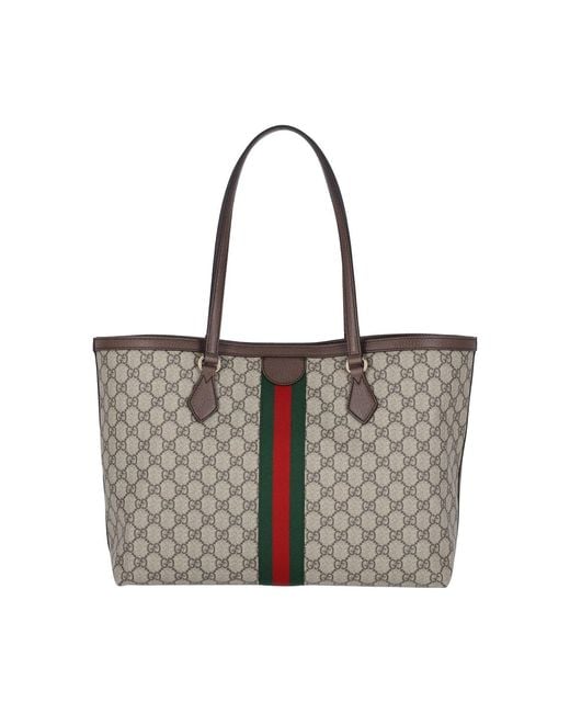 Gucci White Large Tote Bag 'Ophidia'