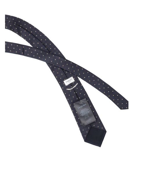 Saint Laurent Blue Silk Tie for men