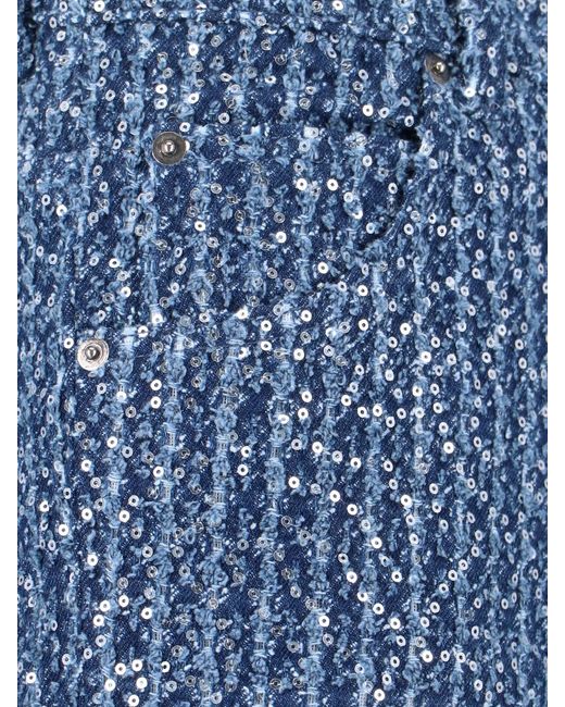 Charles Jeffrey Blue Sequin Jeans for men