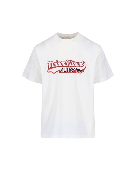 Autry White X Maison Kitsunè Logo T-Shirt