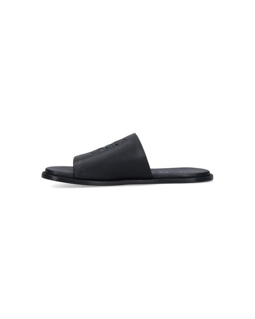 Loewe Black "Anagram Flex" Slide Sandals for men