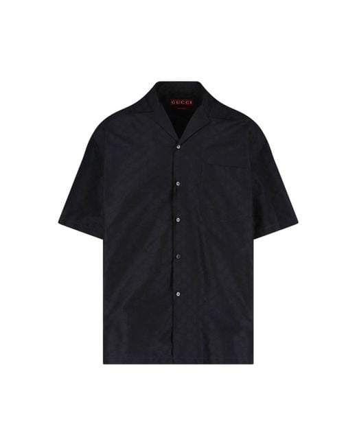 Camicia "Gg Faille" di Gucci in Black da Uomo